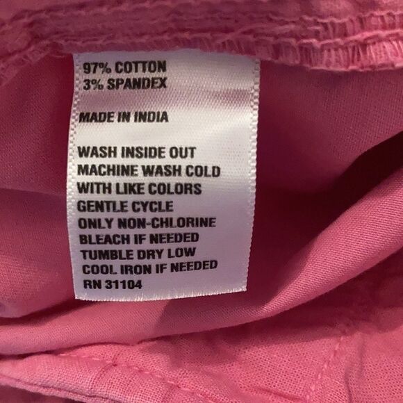 CROWN & IVY Women’s Charlotte‎ pink Khaki style pants 6P Cotton Spandex Blend - Picture 8 of 9